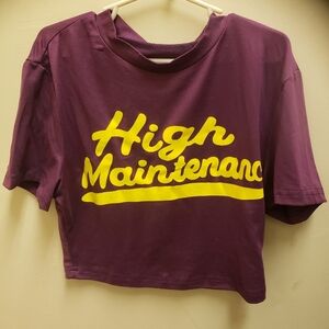 Purple Kids Shirt with Yellow Print